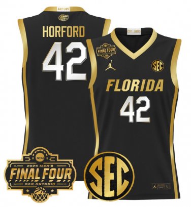 Al Horford  #42 Florida Gators 2025 Final Four Patch Stitched Black Gold