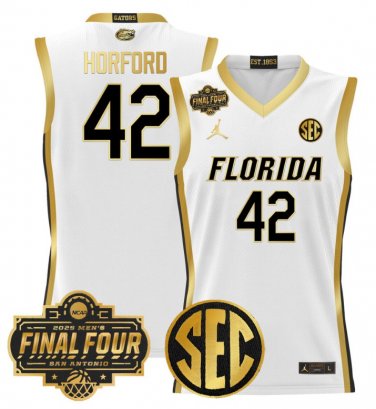 Al Horford  #42 Florida Gators 2025 Final Four Patch Stitched White Gold