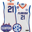 Alex Condon  #21 Florida Gators 2025 National Champions Patch White
