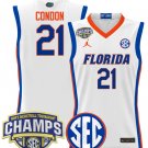 Alex Condon  #21 Florida Gators 2025 SEC Champions Stitched White