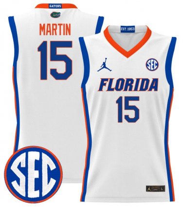 Alijah Martin  #15 Florida Gators 2024 Lightweight White