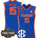 Alijah Martin  #15 Florida Gators 2025 Final Four Patch Stitched Royal