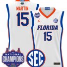 Alijah Martin  #15 Florida Gators 2025 National Champions Patch White