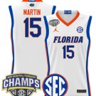 Alijah Martin  #15 Florida Gators 2025 Tournament Champions Patch White