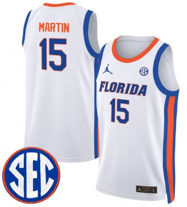Alijah Martin  #15 Florida Gators Swingman Stitched White