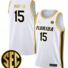 Alijah Martin  #15 Florida Gators Swingman Stitched White Gold