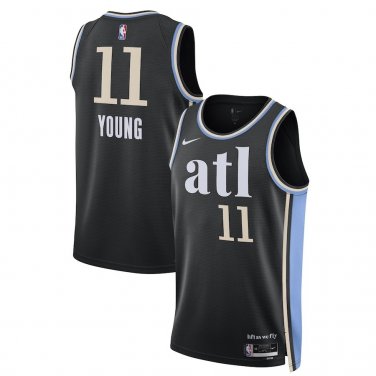 Atlanta Hawks #11 Trae Young  Black