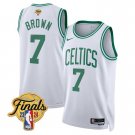 Boston Celitics  #7 Jaylen Brown 2024 Finals Association White