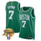 Boston Celitics  #7 Jaylen Brown 2024 Finals Icon Green