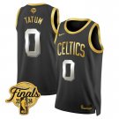 Boston Celitics #0 Jayson Tatum 2024 Finals Black Gold