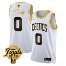 Boston Celitics #0 Jayson Tatum 2024 Finals White Gold