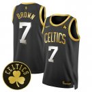 Boston Celitics #7 Jaylen Brown 2024 Finals Black Gold