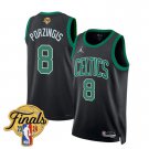 Boston Celitics #8 Kristaps Porzingis 2024 Finals Statement Black