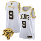 Boston Celitics #9 Derrick White 2024 Finals White Gold