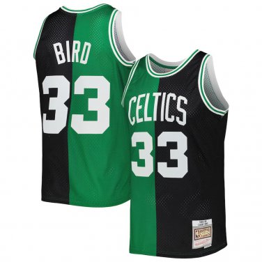 Boston Celtics #33 Larry Bird  Black Kelly Green