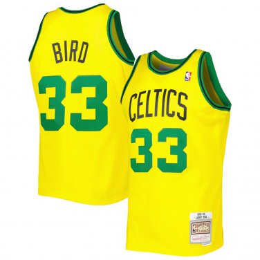 Boston Celtics #33 Larry Bird  Gold