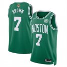 Boston Celtics 7# Jaylen Brown  Finals 2024 Green