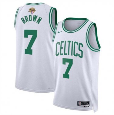 Boston Celtics 7# Jaylen Brown  Finals 2024 White