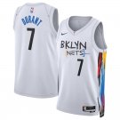 Brooklyn Nets #7 Kevin Durant  White