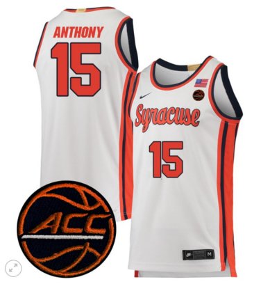 Carmelo Anthony  #15 Syracuse Orange College  Retro White