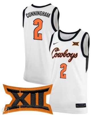 Case Kunninghams  #2 Oklahoma State Cowboys  White