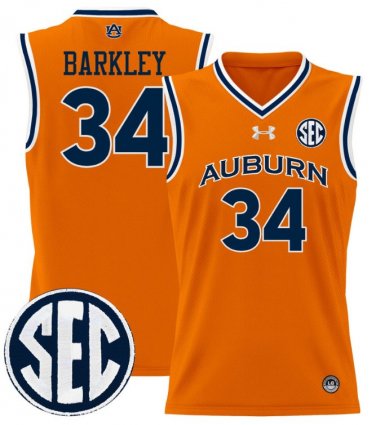 Charles Barkley  #34 Auburn Tigers 2024 Lightweight Orange