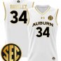 Charles Barkley  #34 Auburn Tigers 2024 Lightweight White Gold