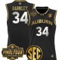 Charles Barkley  #34 Auburn Tigers 2025 Final Four Patch Black Gold