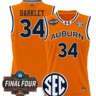 Charles Barkley  #34 Auburn Tigers 2025 Final Four Patch Stitched Orange