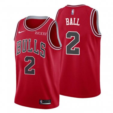 Chicago Bulls #2 Lonzo Ball  Red