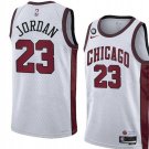 Chicago Bulls #23 Michael Jordan  White