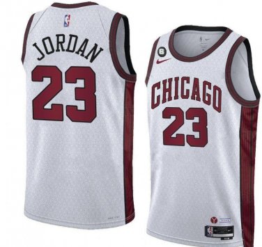 Chicago Bulls #23 Michael Jordan  White