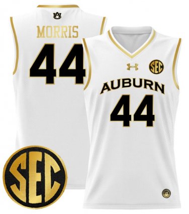 Chris Morris  #44 Auburn Tigers 2024 Lightweight White Gold