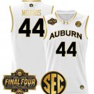 Chris Morris  #44 Auburn Tigers 2025 Final Four Patch Stitched White Gold
