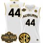 Chris Morris  #44 Auburn Tigers 2025 Final Four Patch Stitched White Gold