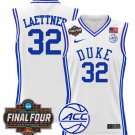 Christian Laettner  #32 Duke Blue Devils 2025 Final Four Patch White