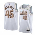 Cleveland Cavaliers #45 Donovan Mitchell  White