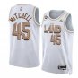 Cleveland Cavaliers #45 Donovan Mitchell  White