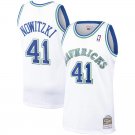Dallas Mavericks #41 Dirk Nowitzki  White