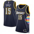 Denver Nuggets #15 Nikola Jokic  Navy