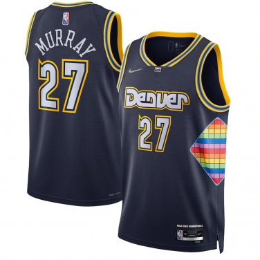 Denver Nuggets #27 Jamal Murray  Navy