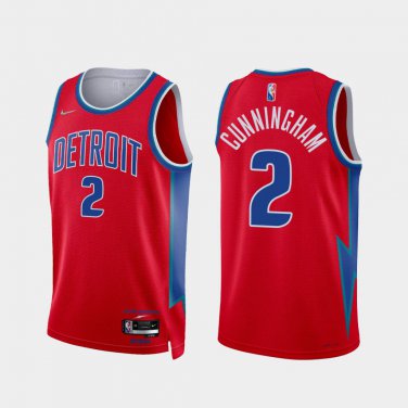 Detroit Pistons #2 Cade Cunningham  Red