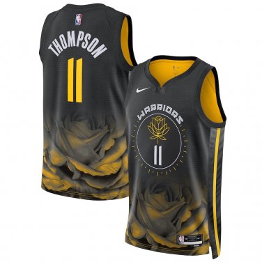 Golden State Warriors #11 Klay Thompson  Black