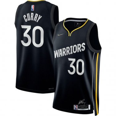 Golden State Warriors #30 Stephen Curry  Black