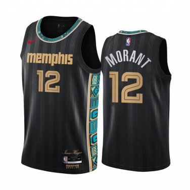Grizzlies #12 Ja Morant Black Swingman City Edition