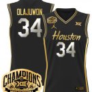 Hakeem Olajuwon  #34 Houston Cougar 2025 Big 12 Champions Black Gold