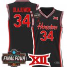 Hakeem Olajuwon  #34 Houston Cougars 2025 Final Four Patch Stitched Black