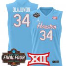 Hakeem Olajuwon  #34 Houston Cougars 2025 Final Four Patch Stitched Blue