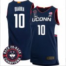 Hassan Diarra  #10 UConn Huskies 2024 Back To Back Champions Patch Navy
