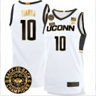 Hassan Diarra  #10 UConn Huskies 2024 Back To Back Champions Patch White Gold